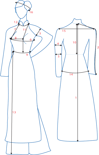 Cách đo áo dài