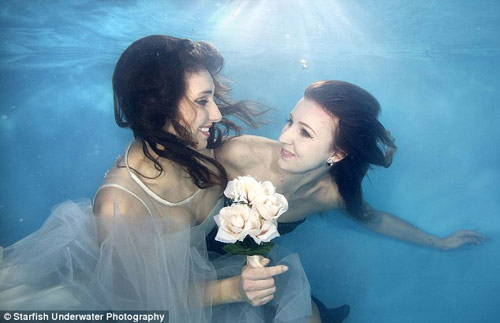 Anh: Rộ trào lưu chụp ảnh cưới dưới nước - 4