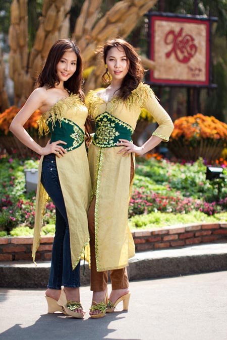 ‘Bỏng mắt’ với áo dài cách tân của kiều nữ Việt